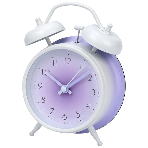 Image of HMETOL Traditional Dual Bell Gradient Design Alarm Clock