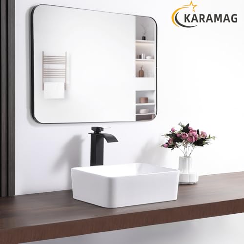 Modernes Porzellan, oberhalb der Theke, weißes Keramik-Waschbecken, Kunstwaschbecken für WC, Waschtisch (41 x 30,8 x 13 cm)