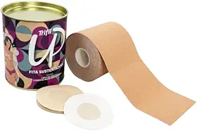 Sutiã Adesivo UP, Sem Alças, Sem Aro, Sustentação Natural, Algodão, Tamanho Único, Hipoalergênico, Invisível Sob Roupas