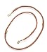 Hundeleine Leder 2,0m Premium Rund-Lederleine mit Edelstahl-Karabiner, Hunde Führleine mehrfach verstellbar - Francis (Braun)