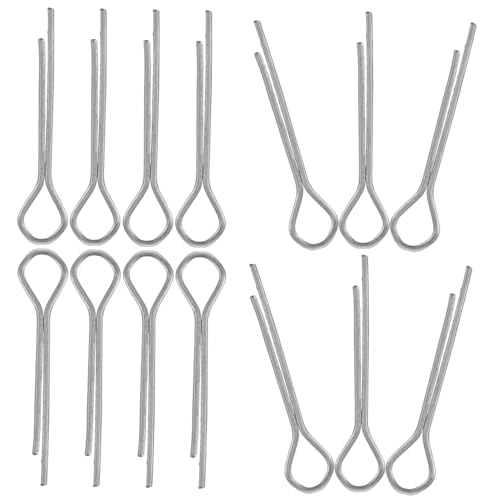 VILLFUL Kit Assortimento 100 Pezzi Coppiglie Zincate in Acciaio, Clip Per Perni Di Traino a Molla U, Per Fissaggi Auto, Ganci Traino e Laboratori, Perni Hardware Resistenti e Versatili