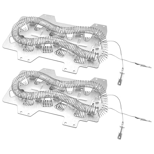 Upgraded 2 Pack DC47-00019A Dryer Heating Element Fit for Samsung Dryer DV42H5000EW/A3 DV45H7000EW/A2 DV40J3000EW/A2 DV42H5200EW/A3 DV42H5200EW/A2 DVE50R5200W/A3 DVE50M7450W/A3 DV42H5200EP prime&swift