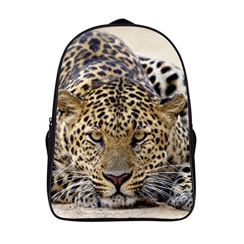 Sac à dos d'école pour enfants léopard 3D cool cartable sport