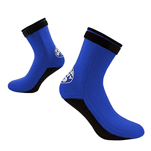 KKmoon Meias de mergulho de neoprene 3MM Botas de mergulho Sapatos de água Botas de praia Botas de m