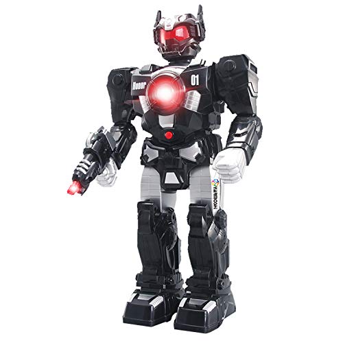 YARMOSHI Walking Robot Toy with Gun and Firing Sounds. Battery Operated, Moving...