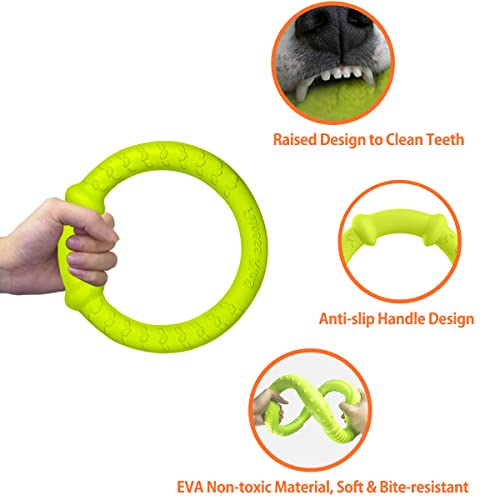 Laroo Dog Flying Ring Toys, Floating Flying Disc Abs Durable Interactive Chew Toys For Training Outdoor Playing Puppy Medium Large Dogs (Small Green/18Cm) #TOP2
