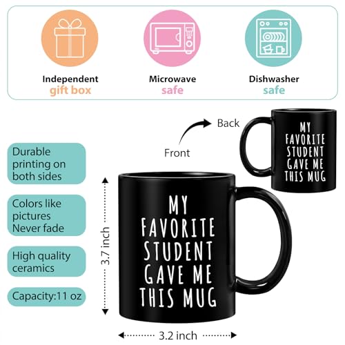 Taza de café divertida para regalo de profesor negro miniatura 3