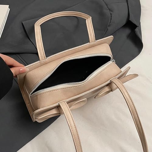 Double Bow Tie Underarm Commuter Bag Versatile Outdoor Shoulder Bags Zipper Large Capacity Hobo Bag for Women 20254