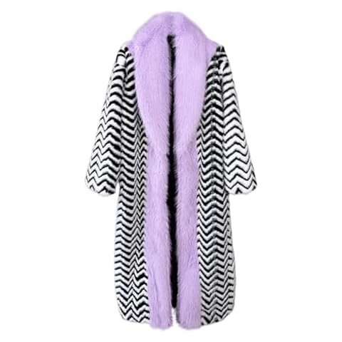 Vickstco Fluffy Faux Fur Full Length Overcoat Cardigan,Warm MaxiOutwear Parka Long Coat Jackets Cover