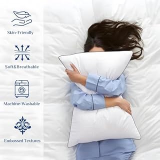 JOLLYVOGUE Pillows Queen Size 2 Pack for Sleeping, Soft and Supportive Bed Pillow for Side and Back Sleeper, Down Alternative Hotel Collection Pillows-20 x30
