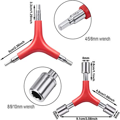 Holoras 5 Pack Bike Spoke Tool - Round Bicycle Spoke Wrench, Blue Bike Spoke Wrench, Bike Tire Levers and 2 Bike Hex Wrench, Cycling Maintenance Tools for Road and Mountain Bikes - Thumbnail 4
