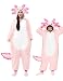 Spooktacular Creations Halloween Axolotl Costume, Kids Axolotl Costume, Pink Zip-Up Hooded Jumpsuit for Kids for Boys Girls Halloween Dress-up Cosplay Themed Parties
