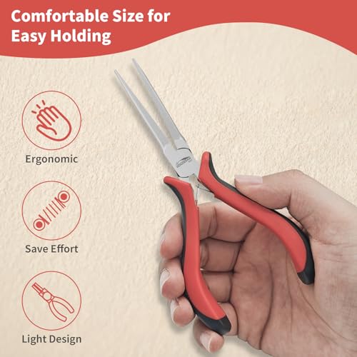 Image of 5-Pack 5.5-Inch Long Needle Nose Pliers, Mini Jewelry Pliers