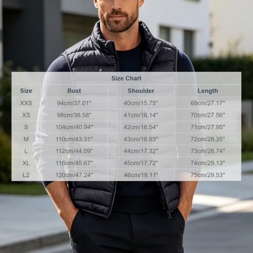 Puffer Vest Men Lightweight Zip Up Down Vest Warm Puffy Sleeveless Jacket - image 4