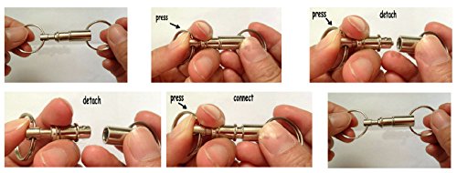 EKLOEN Detachable Pull Apart Key Rings Keychains with 2 Heavy Duty Split Rings(10 Pack) Silver