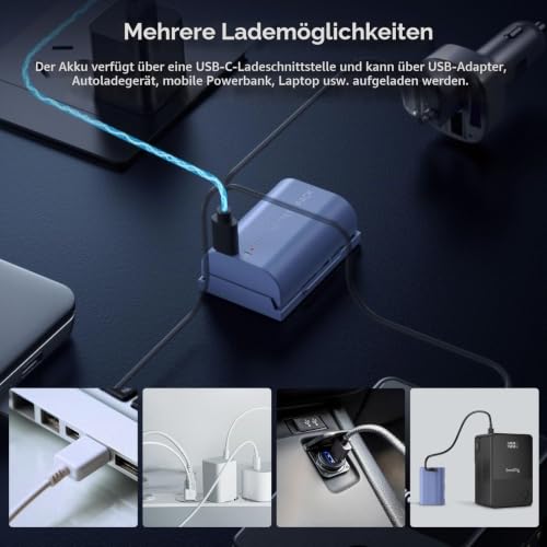 SMALLRIG 2400mAh Battery Akku für LP-E6NH, 2,5 Stunden Schnellladung - 4264 – Ansicht 6