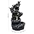 GYMNASTIKA 5-Tier Cascading Rock Water Fountain with LED Lights - Outdoor Garden Fountain with Built-in Pump, Weatherproof Resin Waterfall Decor for Patio, Backyard, Porch Feng Shui Design, UL Certif
