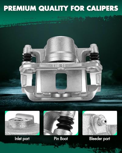 Image of SCITOO Front Left Brake Caliper With Bracket 18B4880 Compatible For Chevrolet Cobalt 2005-2010 For Pontiac G5 2007-2009 For Pontiac Pursuit 2005-2006 For Saturn Ion 2003-2007