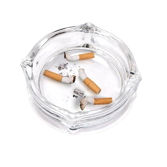 Thick Glass Ashtray – Sturdy Round Crystal Ashtray with Notches for Cigarettes & Cigars, Ideal for Home, Office & Outdoor Use-picture-31