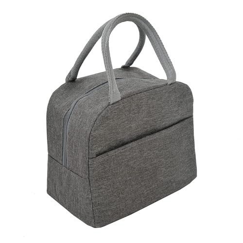 Image of Insulated Travel Lunch /Tiffin /Storage Bag for Office, College & School (Grey)