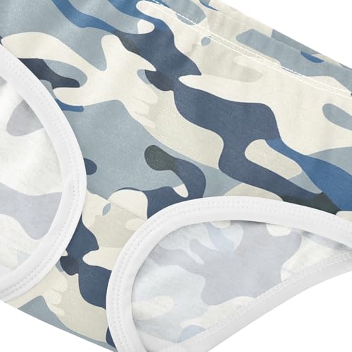 Fancy Toddler Underwear Custom 2t Cotton Girl Panties Cute Camouflage Blue Grey Briefs Girls Undies4