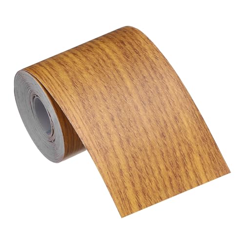 Image of MECCANIXITY Wood Grain Repair Tape, 2 Inch x 16 Feet Self Adhesive Wood Grain Tape Multi-Purpose Wallpaper Border Trim for Furniture Floors Windows Doors Tables Home, Border Flower