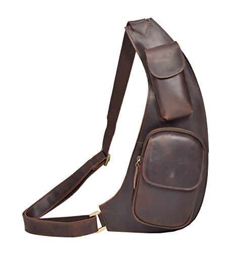 Sac de poitrine holster en cuir pour hommes protégeant vos effets personnels