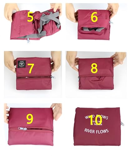 Travel Duffle Storage Bag, Portable Lightweight Large Capacity Luggage Shoulder Bag, Foldable Luggage Bag, Outdoor Supplies, Travel Supplies(Navy Blue)4