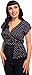 Produktbild Collectif Damen Oberteil Maryann Rainbow Polka Dot 50s Bluse Blau 2XL