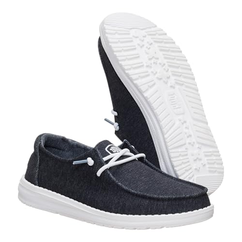 Image of HEYDUDE Women's Wendy Stretch Jersey Slip On Shoes | Lightweight Comfortable Travel Loafers with Elastic Laces