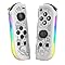 VRODUE Wireless Controller for Nintendo Switch - Replacement Joycons with Dual Vibration, Motion Control, RGB Lights & Wake-up Function, Compatible with Switch/OLED/Lite-White