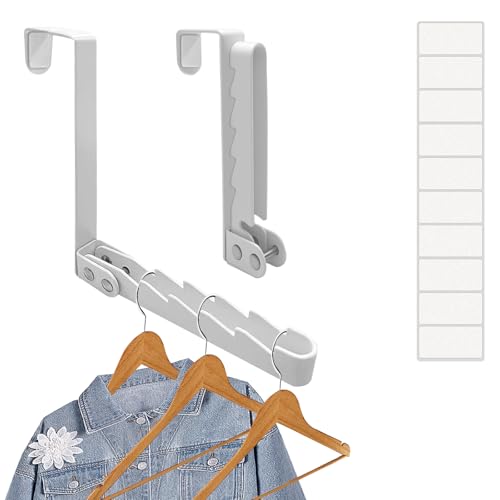 IKKAB 2 Pack Over The Door Drying Rack,Foldable Clothes Hanger