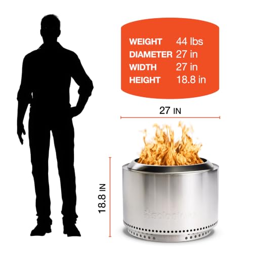 Image of Solo Stove Yukon 2.0 + Stand | 27 inch Smokeless Fire Pit, Gunmetal /Metallic