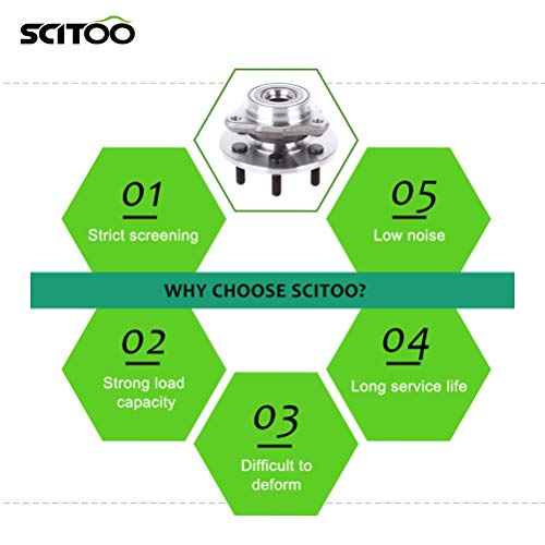 Scitoo Wheel Hub And Bearing Assembly Fits Dakota For Durango 4X4 4Wd New Front Wheel Bearings 515007 X 2 #TOP5