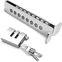 General Car Anti-Theft Brake Clutch Lock with 3 Keys,8 Hole Adjustable Brake Pedal Lock,Stainless Steel Car Security Protection Safety Portable Locking Devices