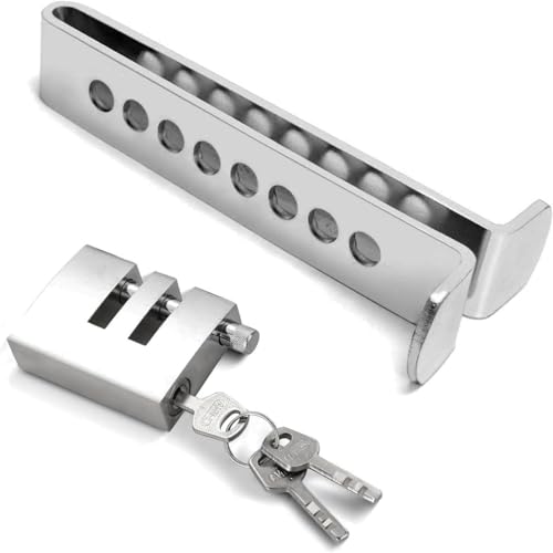 General Car Anti-Theft Brake Clutch Lock with 3 Keys,8 Hole Adjustable Brake Pedal Lock,Stainless Steel Car Security Protection Safety Portable Locking Devices