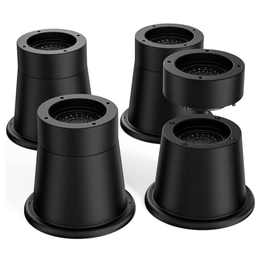 DEWEL 高さ調整 継ぎ脚 テーブル脚 8個セット 洗濯機 台 高さをあげる 机 脚 こたつ テーブル ベッド ソファー 2段 高さ調節 大と小 安定感 耐荷重500kg [並行輸入品]