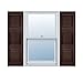 Ekena Millwork LP4C18X02400FB Lifetime Vinyl, Custom Three Equal Panel, Raised Panel Shutters, w/Shutter-Loks (Per Pair), 18" W x 24" H, Federal Brown