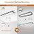 Mcacggo Black 4-Pack 1x4 LED Flat Panel Light Flush Mount + Black 2-Pack 2x2 LED Flat Panel Light Flush Mount Bundled Product