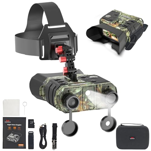 WOSPORTS 4K Night Vision Goggles Camo Helmet