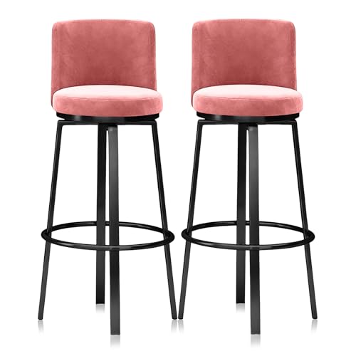 �x���x�b�g�o�[�X�c�[�� 1/2/3/4 �Z�b�g �w������ƃt�b�g���X�g�t�� �J�E���^�[�n�C�g�X�c�[�� �z����J�E���^�[�n�C�g�o�[�`�F�A �z�[���A�C�����h�A�J�E���^�[�p(2 PCS Pink 75cm,Black)