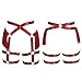 Fashion Lady Body Harness Punk Gothic Tassel Garter Belts Leg Strap Full Cage Halloween Rave Photography Dance (Wine Red)