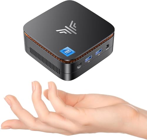 Image of KAMRUI E1 Mini PC Computer, 12th Alder Lake- N95 up to 3.4 GH, 12GB DDR4 256GB M.2 SSD, Mini Desktop Computer, WiFi, BT, 4K, HTPC for Business, Home, Office
