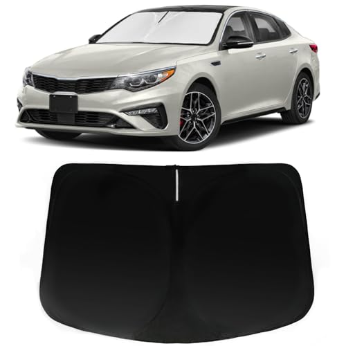 Image of Windshield Sun Shade for KIA Optima 2016-2020 Optima Accessories | Car Front Window SunShade with 240T Sun Visor Protector Blocks UV Rays Heat Sun Shield