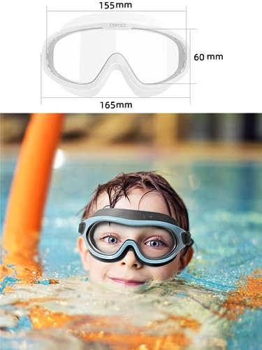 COPOZZ Kids Swim Goggles for 6-14, Wide View Swimming Goggles No Leak Anti Fog UV Protection Youth Swim Goggles - image 3