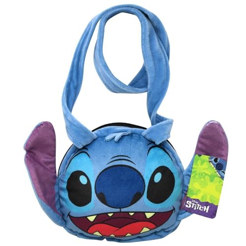 Disney Plush Shoulder Bag, Blue, Purple