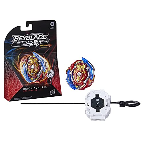 Image of Bey Blade Burst Pro Series Union Achilles, Spinning Top Starter Pack, Balance Type Battling Game Top with Launcher Toy