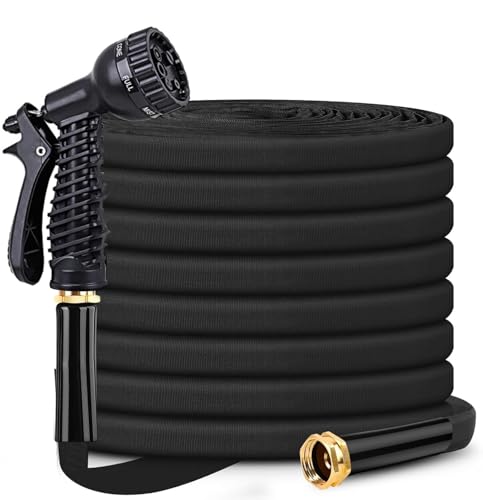 Flexibler Gartenschlauch 3/4 Zoll mit 7 Sprühmustern, Schlauchtülle, leicht, knickfrei und Wasserschlauch für Outdoor, Hof, Rasen, Autowäsche, Marine und Wohnmobil (3/4 Zoll,15 m)