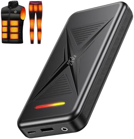 （23:00時点） 電熱ベスト バッテリー 【7.4V DC高出力 & 50000mAh大容量】 モバイルバッテリー ヒーターベスト 専用電池 急速充電 加熱ベスト バッテリー给電 長い使用時間 Type-c入力ポート USB出力 PSE認証済 電熱ジャケット/電熱ウェア/電熱ズボン/電熱毛布各種対応 防寒对策 防災グッズ