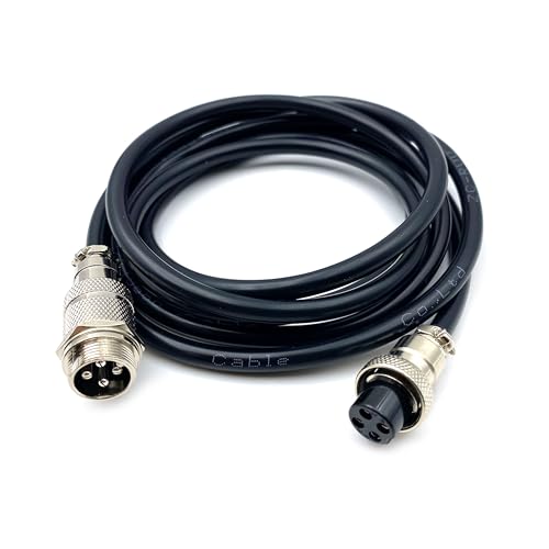 Cable GX16 4 pines macho a hembra 1 metro miniatura 6